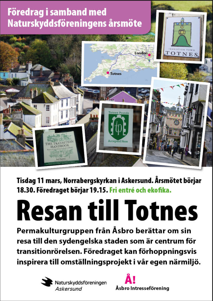 Permakulturgruppen från Åsbro berätter om resan till Totnes